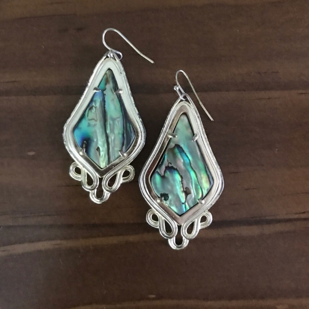 Kendra Scott Alex drop earrings in Abalone Shell